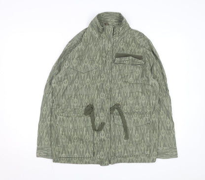 Marks and Spencer Women’s Green Military Jacket Size 12 Cotton Blend