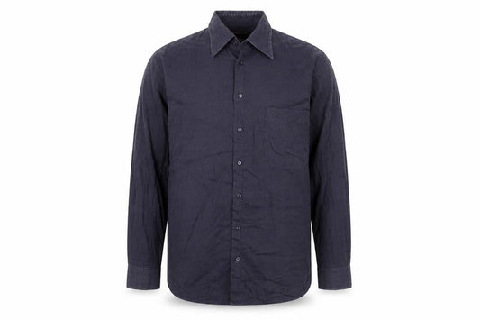 Jack Lipson Signature Men's Blue Geometric Cotton Long Sleeve Shirt L