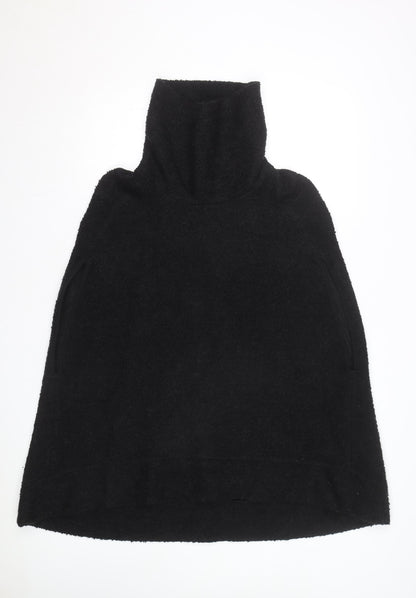 Next Women’s Black Roll Neck Cape Knit Jumper L