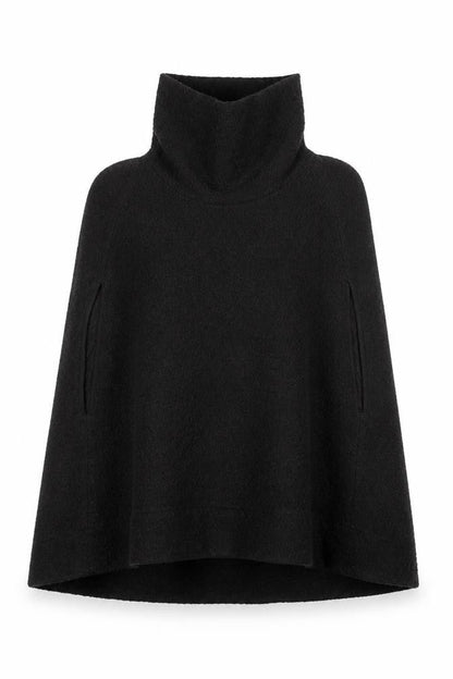 Next Women’s Black Roll Neck Cape Knit Jumper L