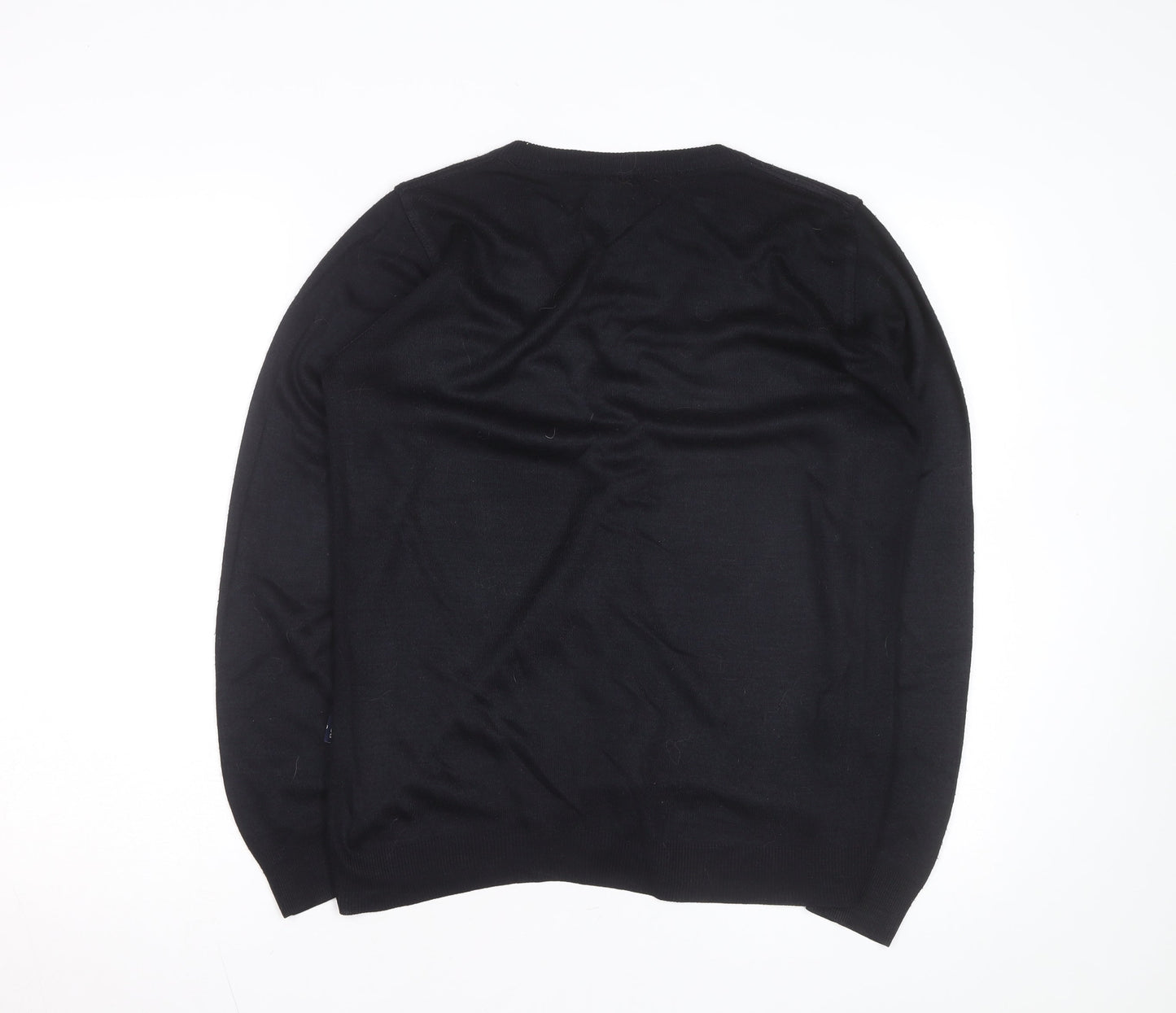 Ralph Lauren Men's Black Cotton V-Neck Cardigan M