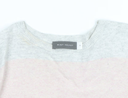 Mint Velvet Women’s Multicoloured Striped Wool Cashmere Pullover Jumper M