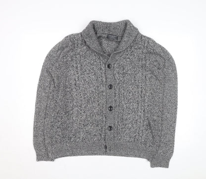 Primark Womens Grey Cable-Knit Button Cardigan XL