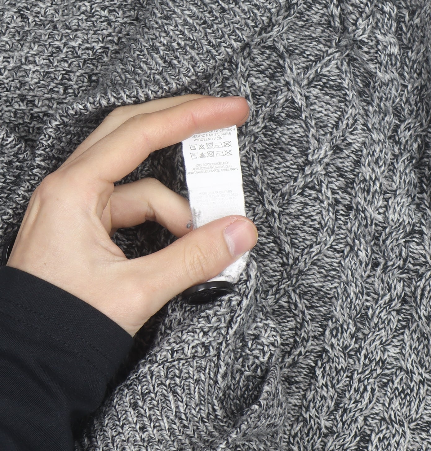 Primark Womens Grey Cable-Knit Button Cardigan XL