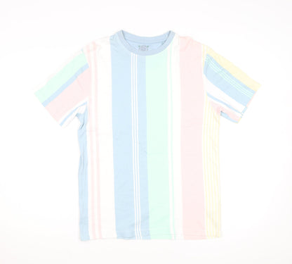 Next Men’s Multicoloured Striped Cotton T-Shirt Size S