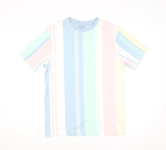 Next Men’s Multicoloured Striped Cotton T-Shirt Size S