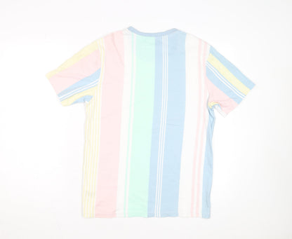 Next Men’s Multicoloured Striped Cotton T-Shirt Size S