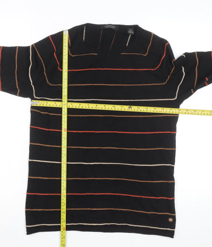 Scotch & Soda Men’s Black Striped Long Sleeve Cotton Top Size S