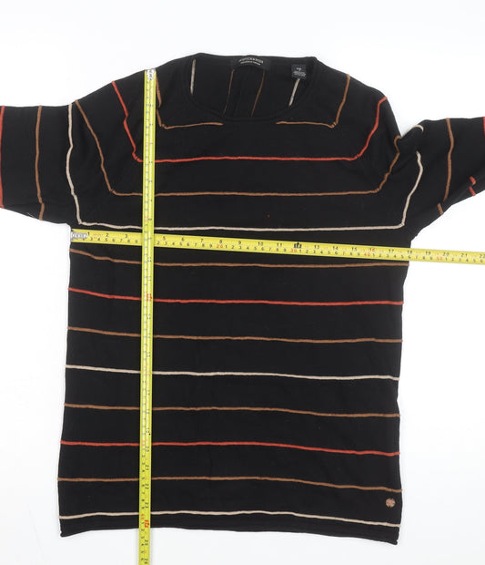 Scotch & Soda Men’s Black Striped Long Sleeve Cotton Top Size S