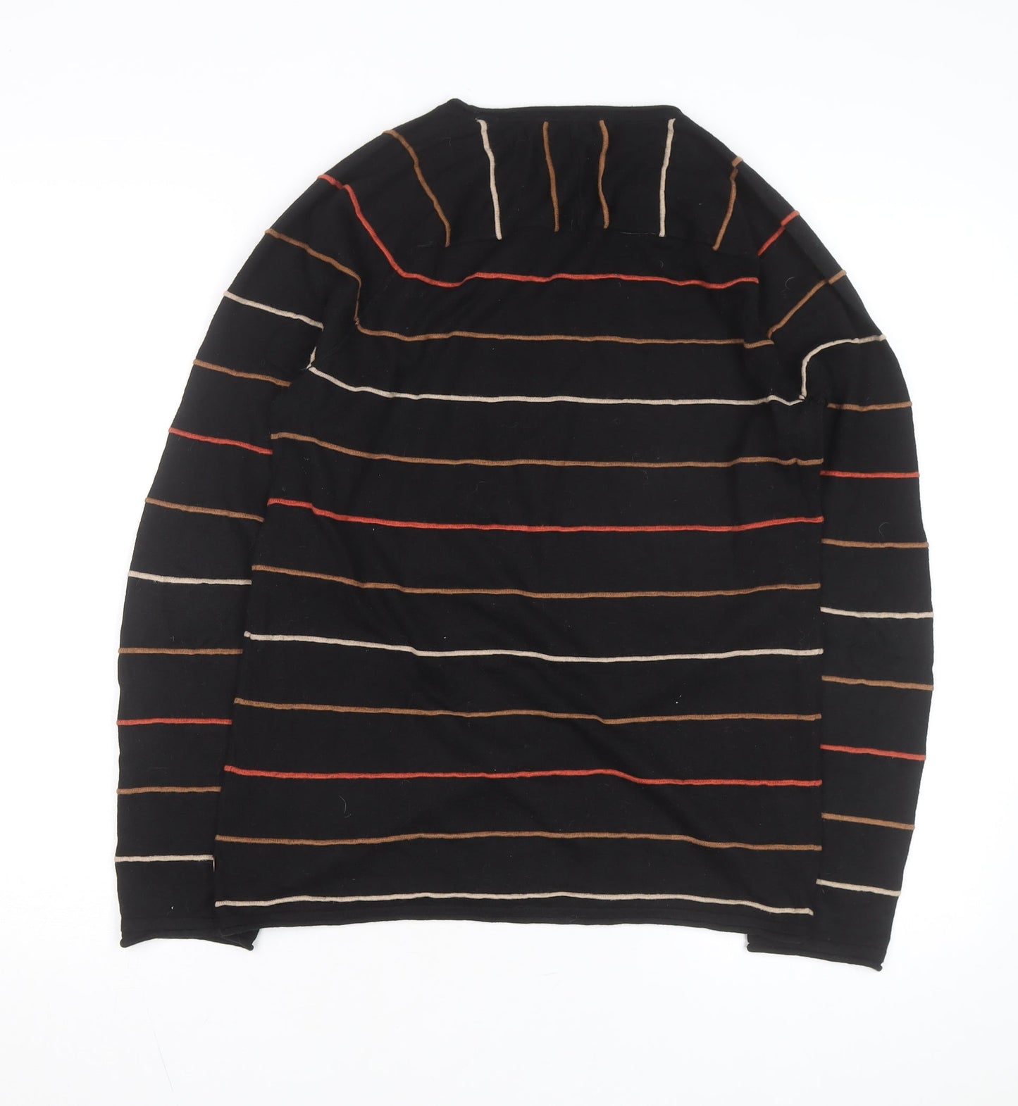 Scotch & Soda Men’s Black Striped Long Sleeve Cotton Top Size S