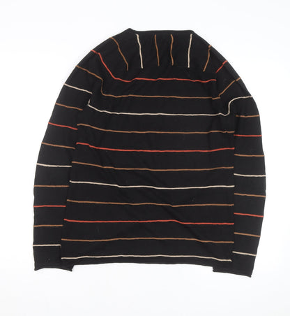 Scotch & Soda Men’s Black Striped Long Sleeve Cotton Top Size S