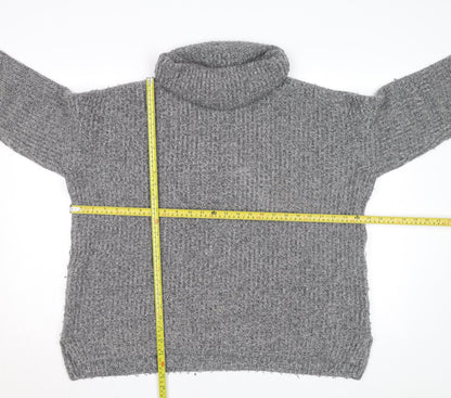 Crew Clothing Women’s Grey Roll Neck Chunky Knit Jumper Size 16