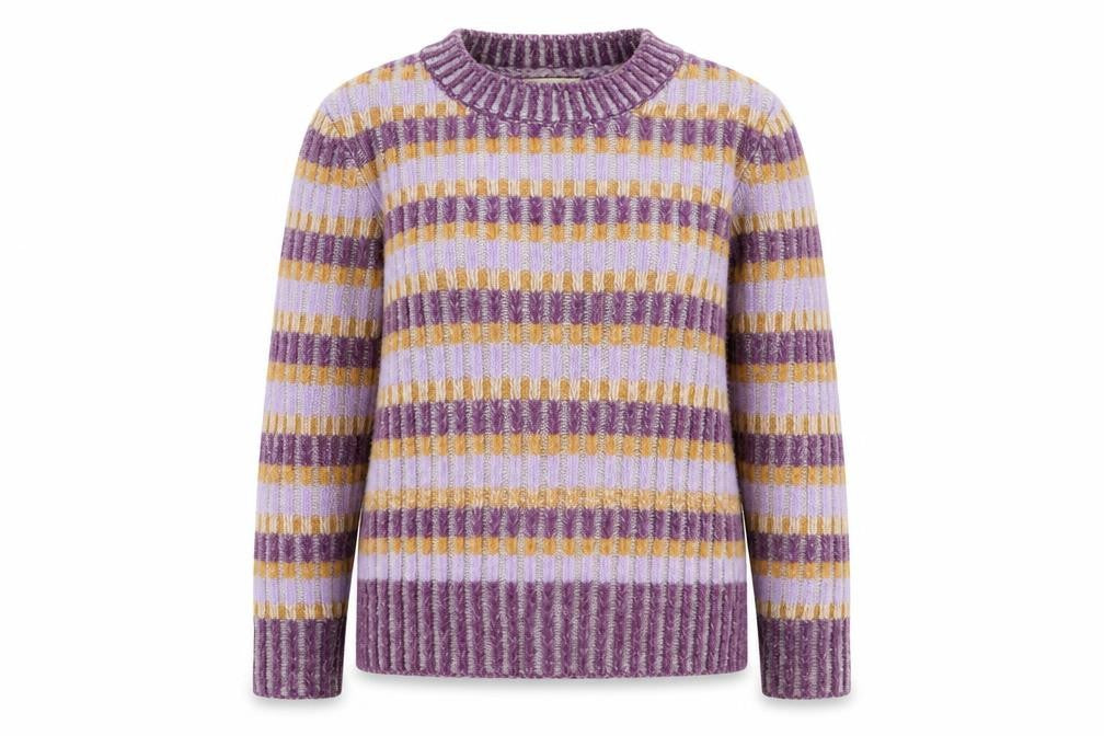 Woolovers Women's Multicoloured Striped Wool Blend Jumper XS