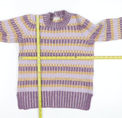 Woolovers Women's Multicoloured Striped Wool Blend Jumper XS