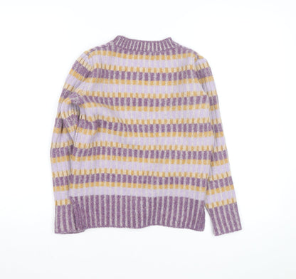 Woolovers Women's Multicoloured Striped Wool Blend Jumper XS