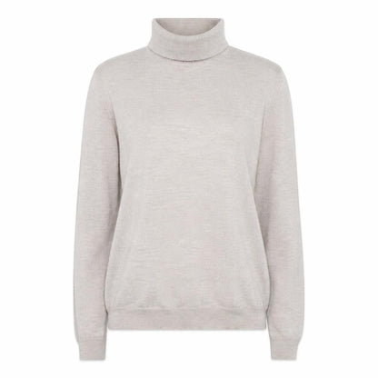 Reiss Women Beige Roll Neck Wool Jumper Medium