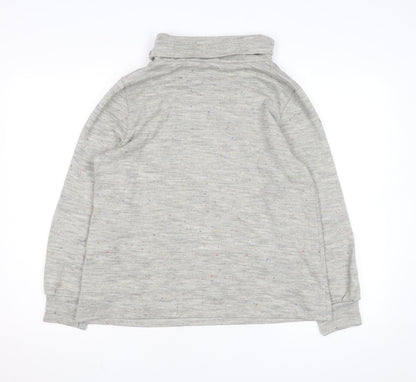 Luca Vanucci Women's Grey Roll Neck Knit Jumper Size S