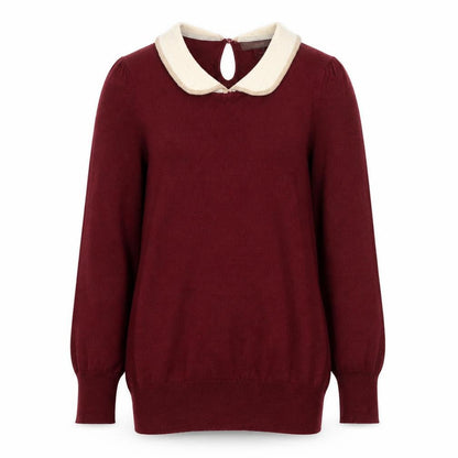J.Crew Womens Red Collared Merino Wool Jumper XS