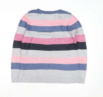 Maine New England Women's Multicoloured Striped Jumper Size 12