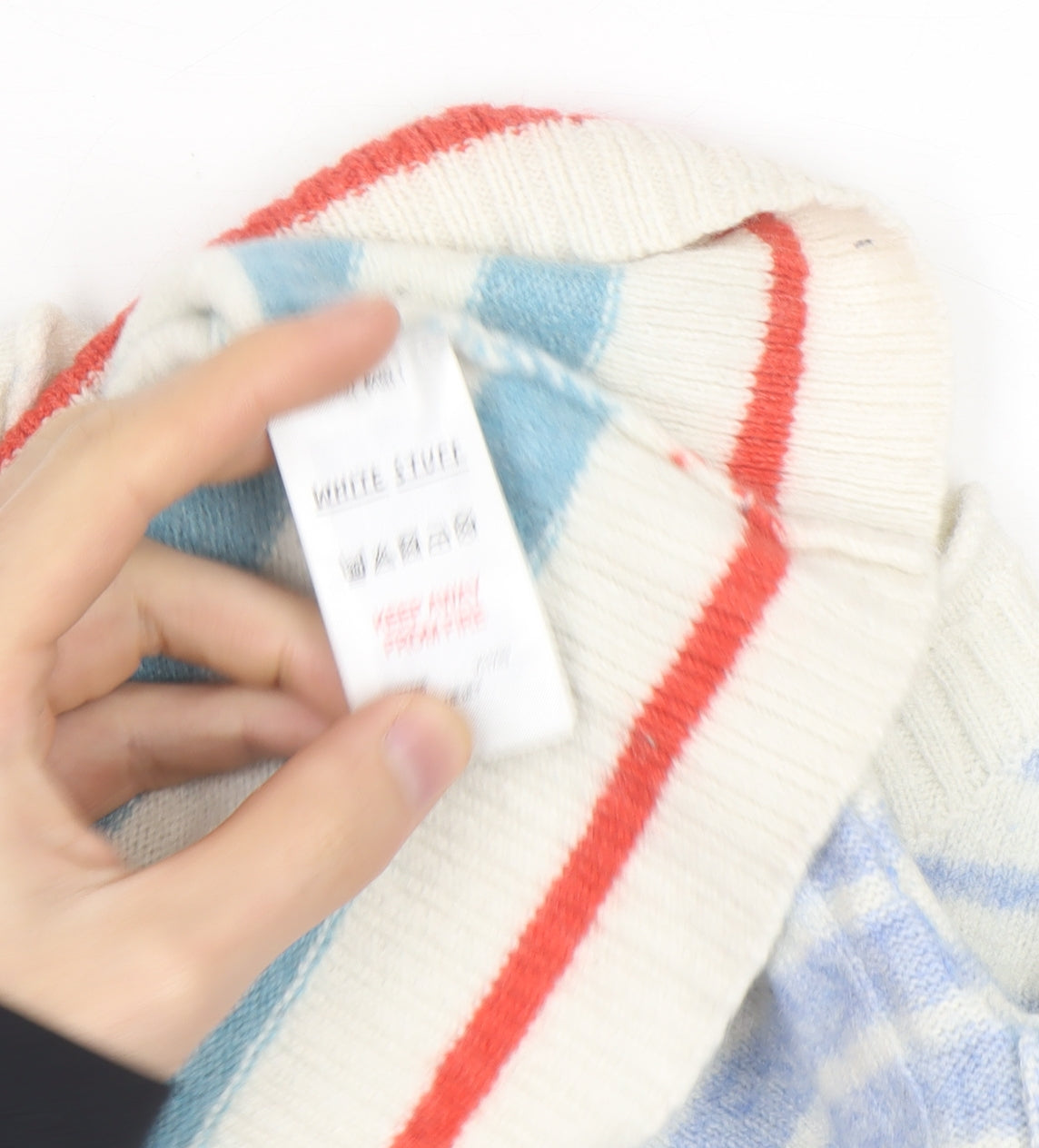 White Stuff Women’s Multicoloured Wool Blend Striped Pullover Jumper Size 10