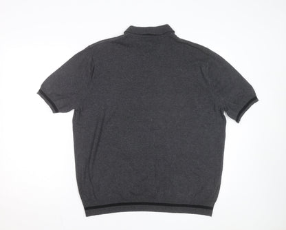 Fred Perry Men's Grey 2XL Cotton Polo Shirt