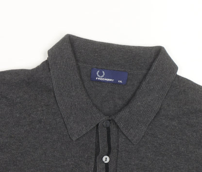 Fred Perry Men's Grey 2XL Cotton Polo Shirt