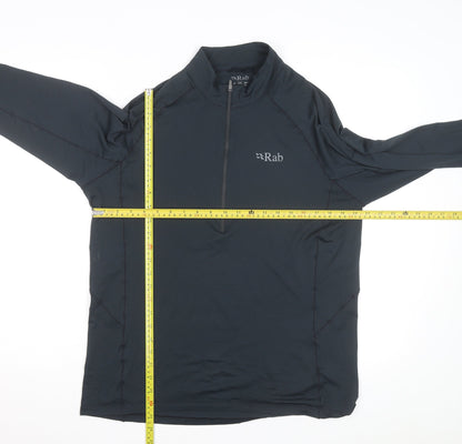 Rab Men's Black L 1/2 Zip Lightweight Activewear Jacket