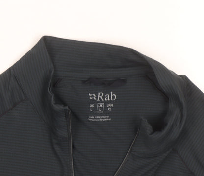 Rab Men's Black L 1/2 Zip Lightweight Activewear Jacket