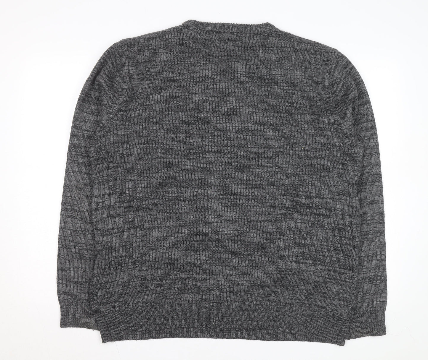Tu Men's Grey Penguin Christmas Jumper XL Crew Neck Knit