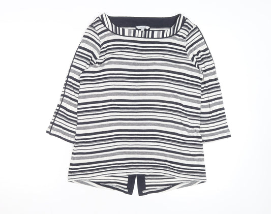 Marks and Spencer Per Una Women’s Multicoloured Stripe Boat Neck Jumper Size 14