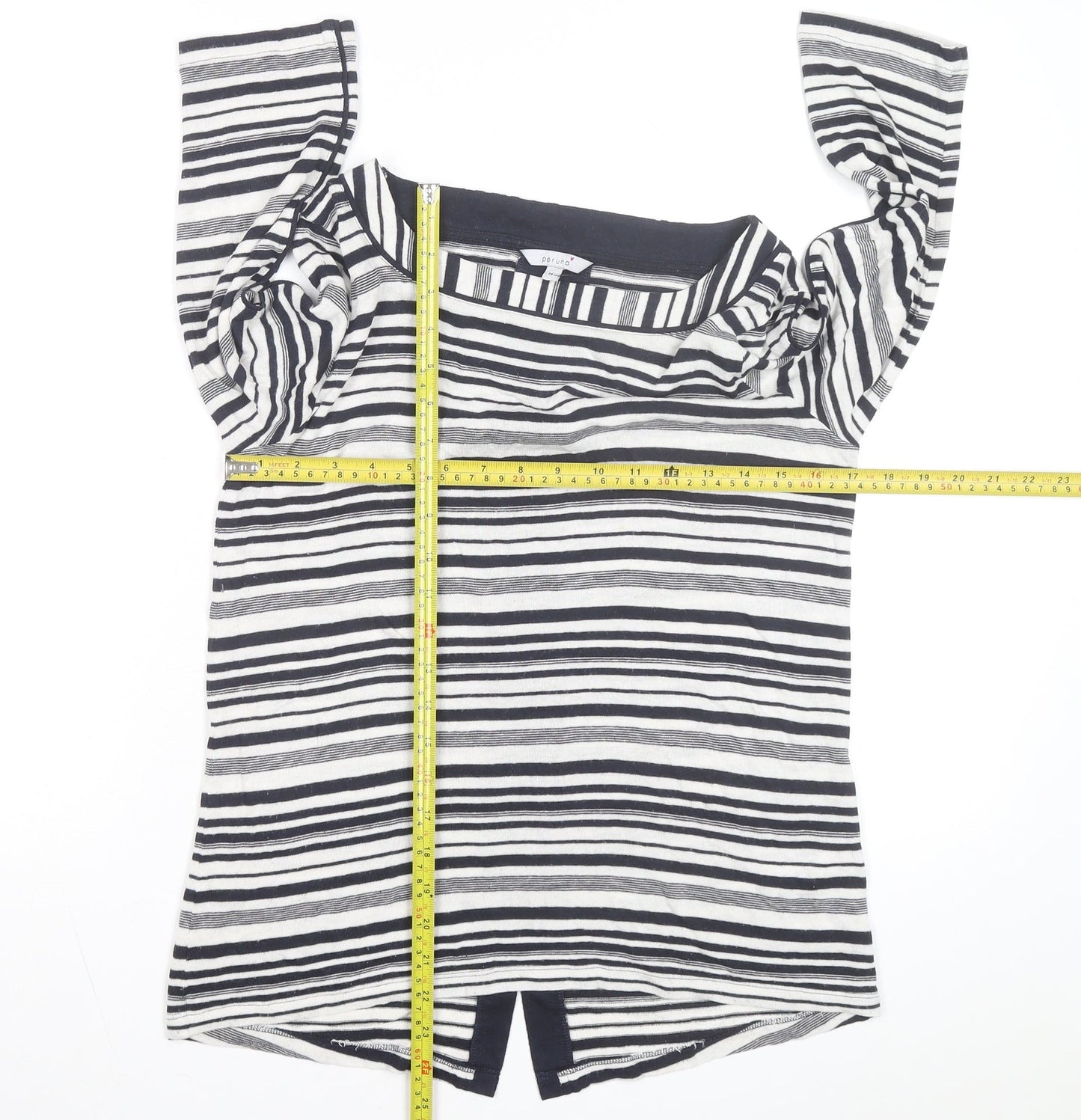 Marks and Spencer Per Una Women’s Multicoloured Stripe Boat Neck Jumper Size 14