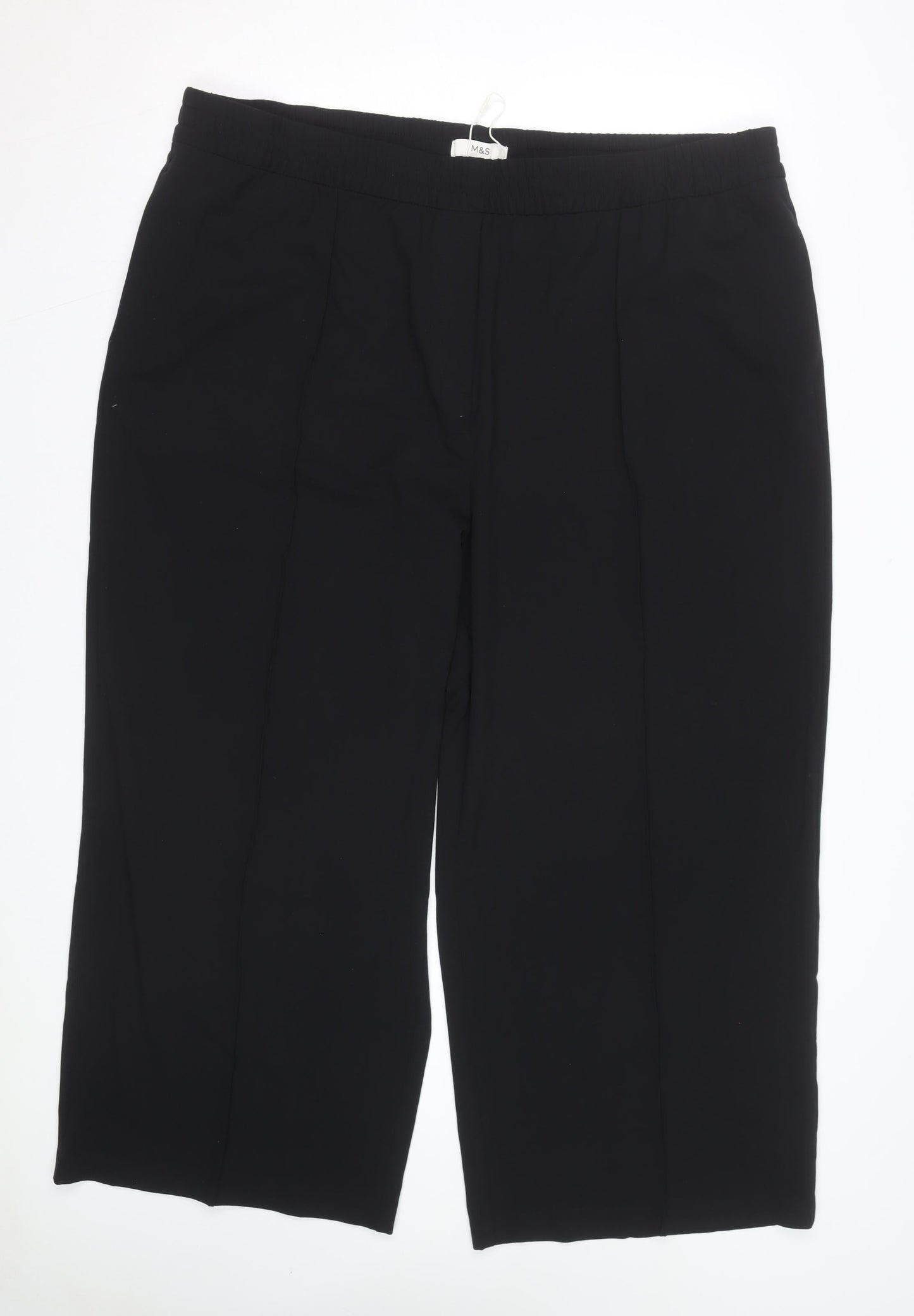Marks and Spencer Women’s Black Size 12 Short Straight Trousers