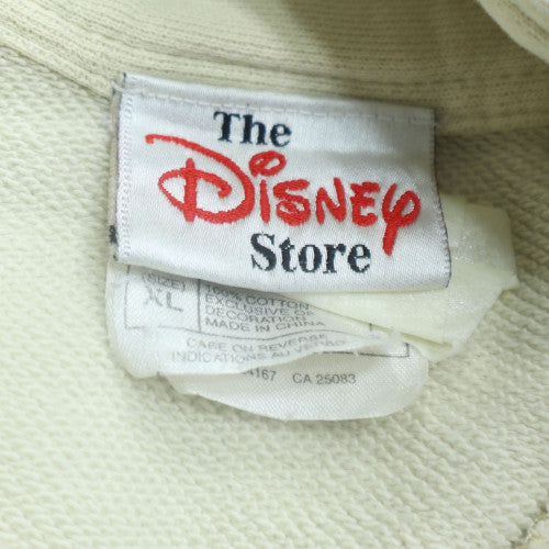 Disney Store Womens Ivory 1/4 Zip Sweatshirt XL Winnie the Pooh