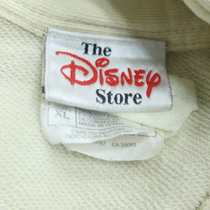 Disney Store Womens Ivory 1/4 Zip Sweatshirt XL Winnie the Pooh