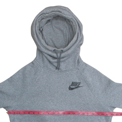 Nike Women Grey Long Sleeve Pullover Hoodie Size L