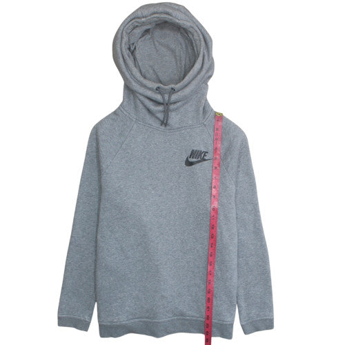 Nike Women Grey Long Sleeve Pullover Hoodie Size L