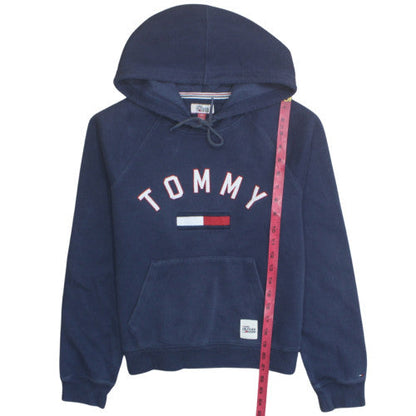 Tommy Hilfiger Men's Blue Pullover Hoodie Size M Embroidered Logo