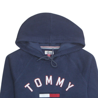 Tommy Hilfiger Men's Blue Pullover Hoodie Size M Embroidered Logo