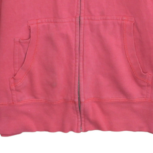 Fox Womens Pink Full Zip Hoodie Size L Cotton Blend Graphic Sweatshirt
