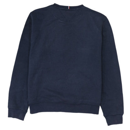 Tommy Hilfiger Men's Navy Blue Crew Neck Logo Sweatshirt Size L