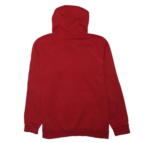 Adidas Mens Red Pullover Hoodie L Sports Fleece Sweatshirt