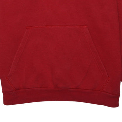 Adidas Mens Red Pullover Hoodie L Sports Fleece Sweatshirt