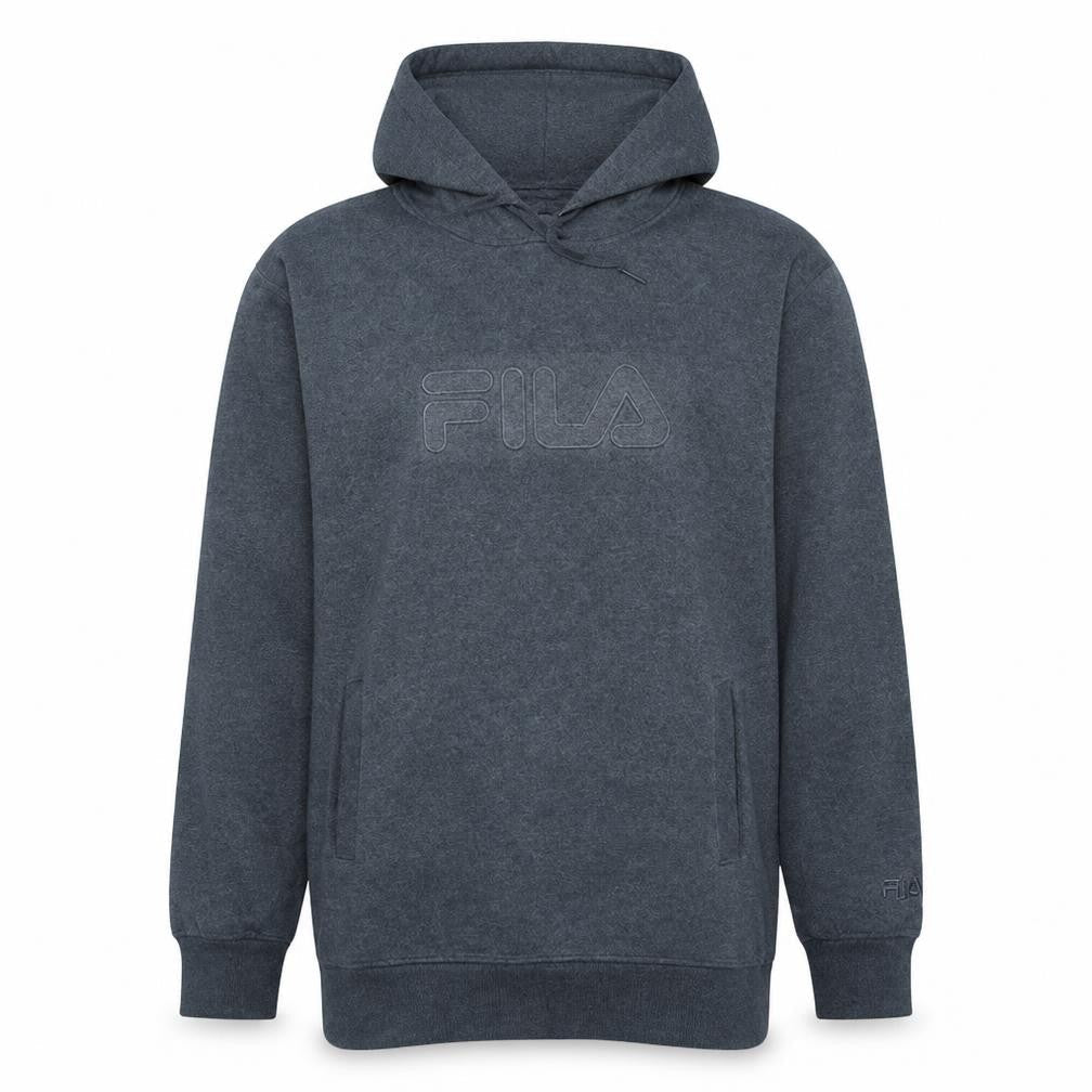 Fila Mens Grey Pullover Hoodie M Regular Fit Fleece Sweatshirt