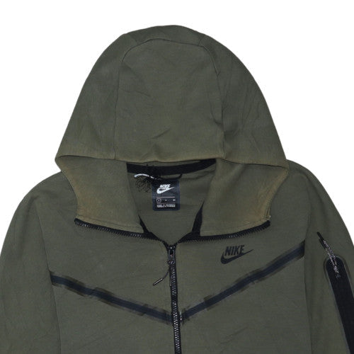 Nike Men's Green Full Zip Hooded Sweatshirt Size S