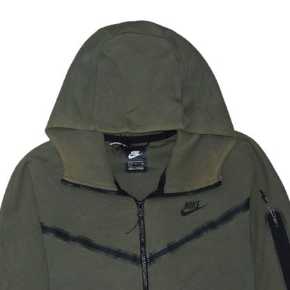 Nike Men's Green Full Zip Hooded Sweatshirt Size S