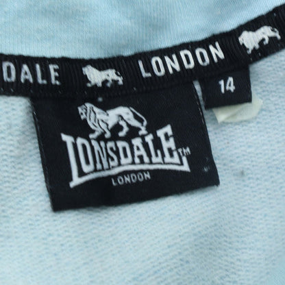 Lonsdale Women Blue Logo Crew Neck Sweatshirt Size 14