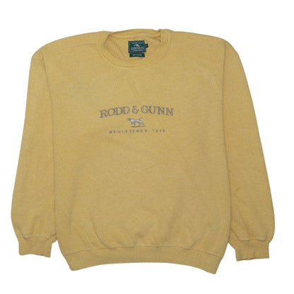 Rodd & Gunn Men's Yellow Cotton Crew Neck Sweatshirt M