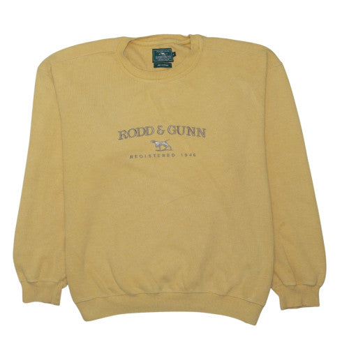 Rodd & Gunn Men's Yellow Cotton Crew Neck Sweatshirt M