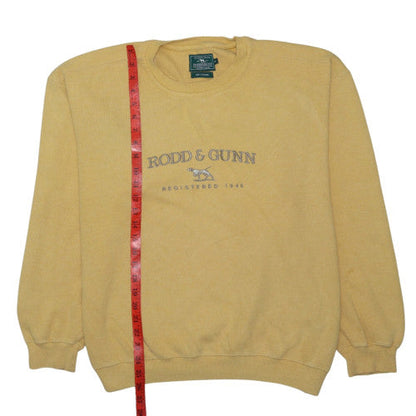 Rodd & Gunn Men's Yellow Cotton Crew Neck Sweatshirt M