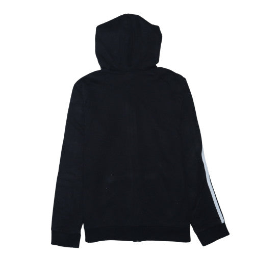 Adidas Womens Black Full Zip Hooded Sweatshirt Size M 12-14